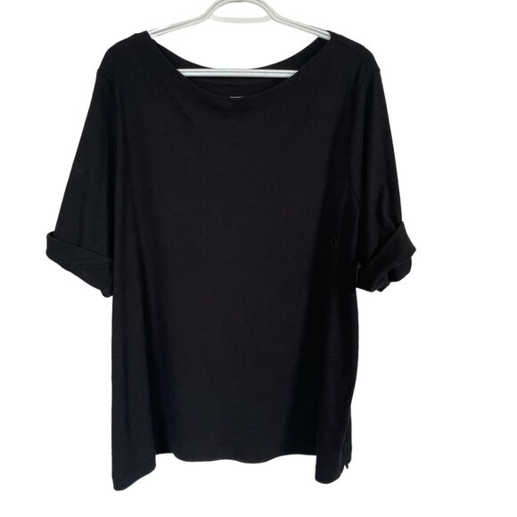 Hasting & Smith women's 3X black short sleeve stretchy pullover top NWT - Picture 6 of 9